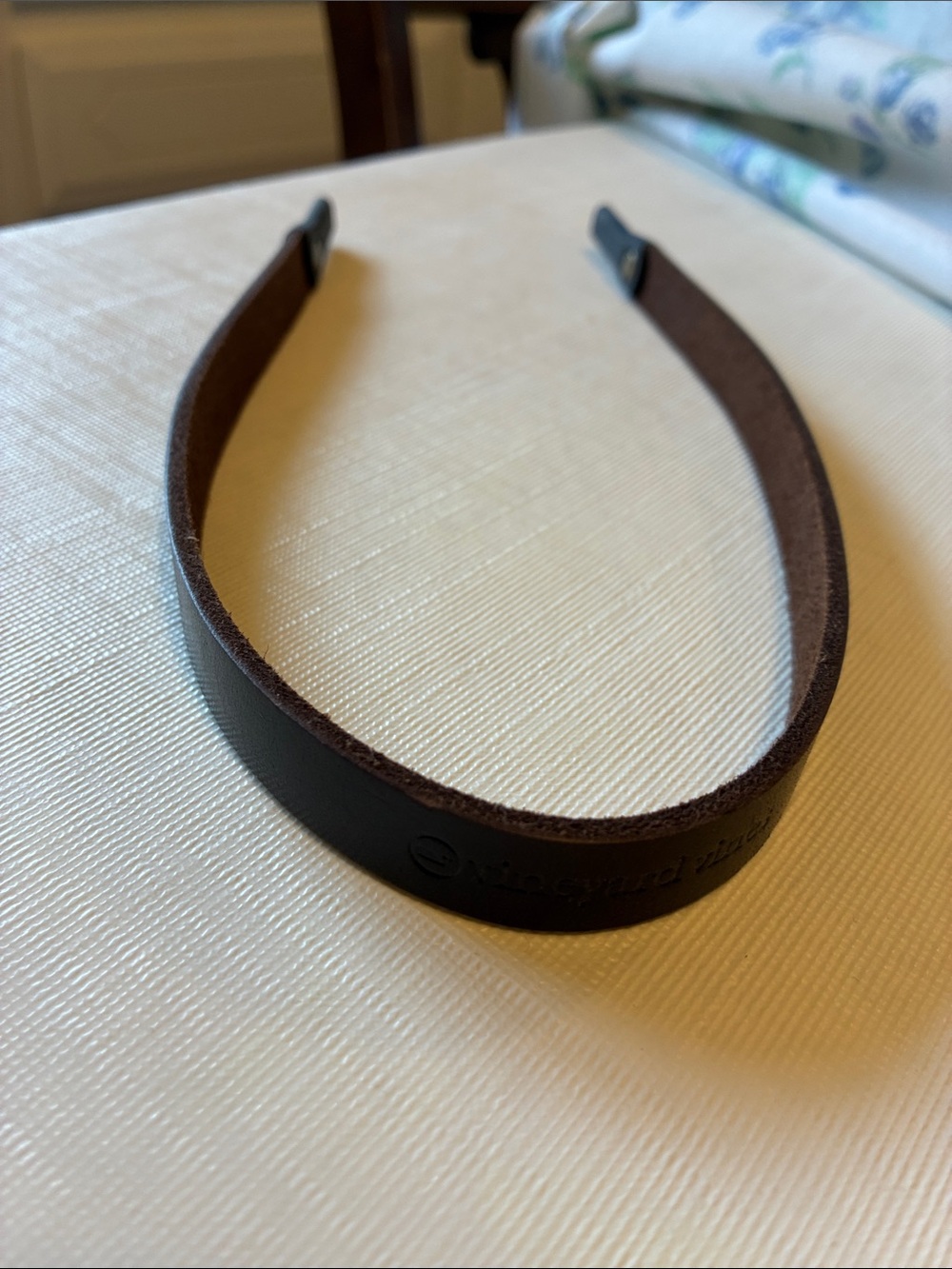 Vineyard Vines Dark Brown Leather Headband